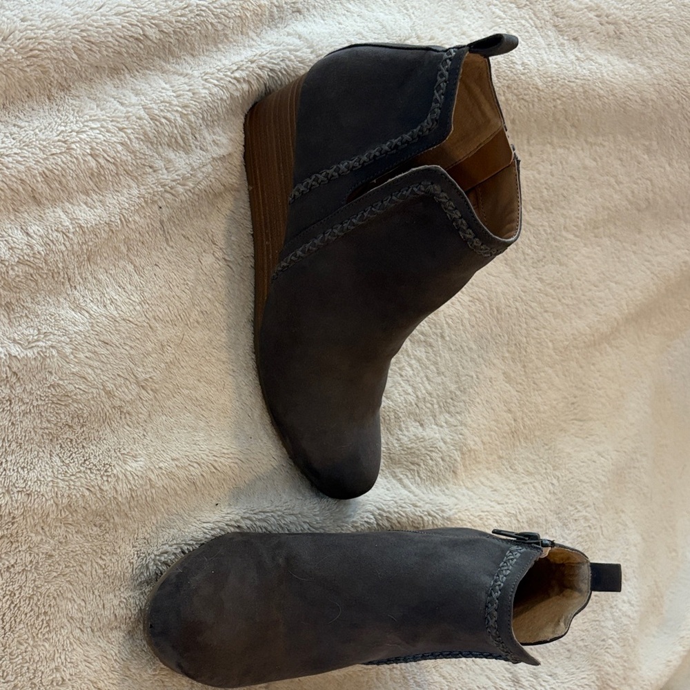 DV by Dolce Vita Gray Wedge Ankle Boots